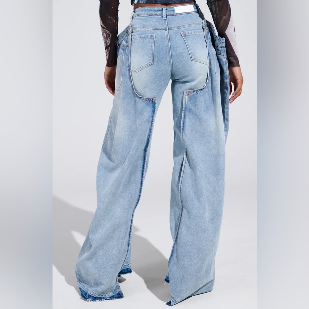 **SOLD**AKIRA Seeing Double Deconstructed Denim Jeans – Size M - Picture 8 of 8